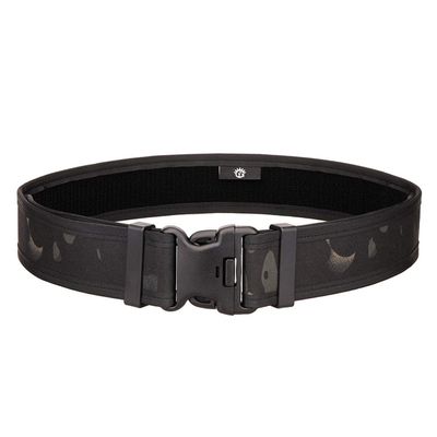 UNISTRENGH 5CM Tactical Waist Belt Army Fan Outdoor Camping CS Extended Belt Quick-Hanging Hard Belt Multi-Function Doub-Buckle Belt (Black-Scorpion Camo)
