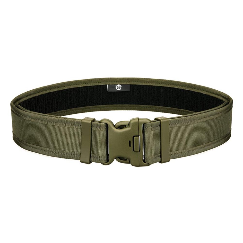 UNISTRENGH 5CM Tactical Waist Belt Army Fan Outdoor Camping CS Extended Belt Quick-Hanging Hard Belt Multi-Function Doub-Buckle Belt (Army Green)
