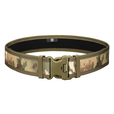 UNISTRENGH 5CM Tactical Waist Belt Army Fan Outdoor Camping CS Extended Belt Quick-Hanging Hard Belt Multi-Function Doub-Buckle Belt (CP Camo)