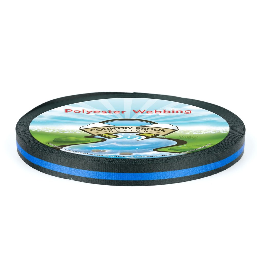 Country Brook Design - Thin Blue Line Photo Quality Polyester (1/2 Inch, 50 Yards)