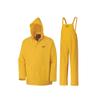 Pioneer Waterproof PVC Work Suit for Men  Repel Rain Gear Yellow Safety Jacket and Bib Pants - 3 PC Set With Detachable Hood - X-Large view 1