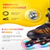 PAPAISON Inline Skates for Boys and Girls with Full Light up Wheels, Beginner Adjustable Illuminating Roller Skates for Kids Youth Women and Men view 4