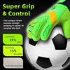 Sportout Kids Goalkeeper Gloves, Soccer Goalie Gloves with Double Wrist Protection and Non-Slip Wear Resistant Latex Material to Prevent Injuries view 2