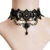Daimay Black Choker Lace Necklace with Bracelet Set Punk Party Gothic Vintage Handmade Retro Bracelet Wristband for Women  Style 2 view 4