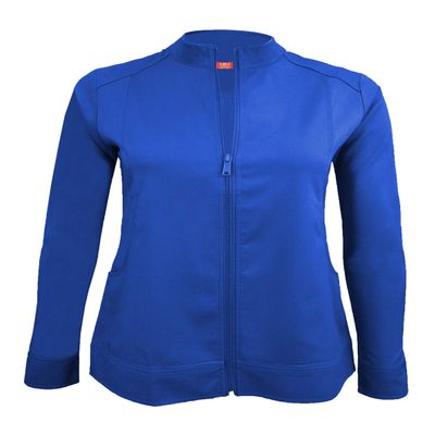 M&M Scrubs Women's Ultra Soft Front Zip Warm-Up Scrub Jacket (X-Small, True Royal Blue)