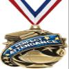 Attendance Medals - 1 1/2" Gold Perfect Attendance Medal, Great Academic Awards with Custom Engraving 50 Pack Prime view 1