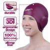 3D Silicone Swim Cap with Ear Protection - Seamless Comfortable Fit for Adults & Youth - Helps Keep Hair Dry - Waterproof Swimming Cap for Men & Women for Pool or Training view 4