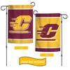 Central Michigan University Chippewas 12.5 x 18" Double Sided Yard and Garden College Banner Flag is Printed in The USA, view 1