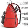 Athletico Sling Bag - Crossbody Backpack for Pickleball, Tennis, Racketball, and Travel for Men and Women (Red) view 2