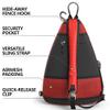 Athletico Sling Bag - Crossbody Backpack for Pickleball, Tennis, Racketball, and Travel for Men and Women (Red) view 3