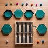 Alomejor 8pcs Table Football Handle Table Soccer Part Replacement Handle Foosball Handle Grip with Non Slip Octagon Design view 4