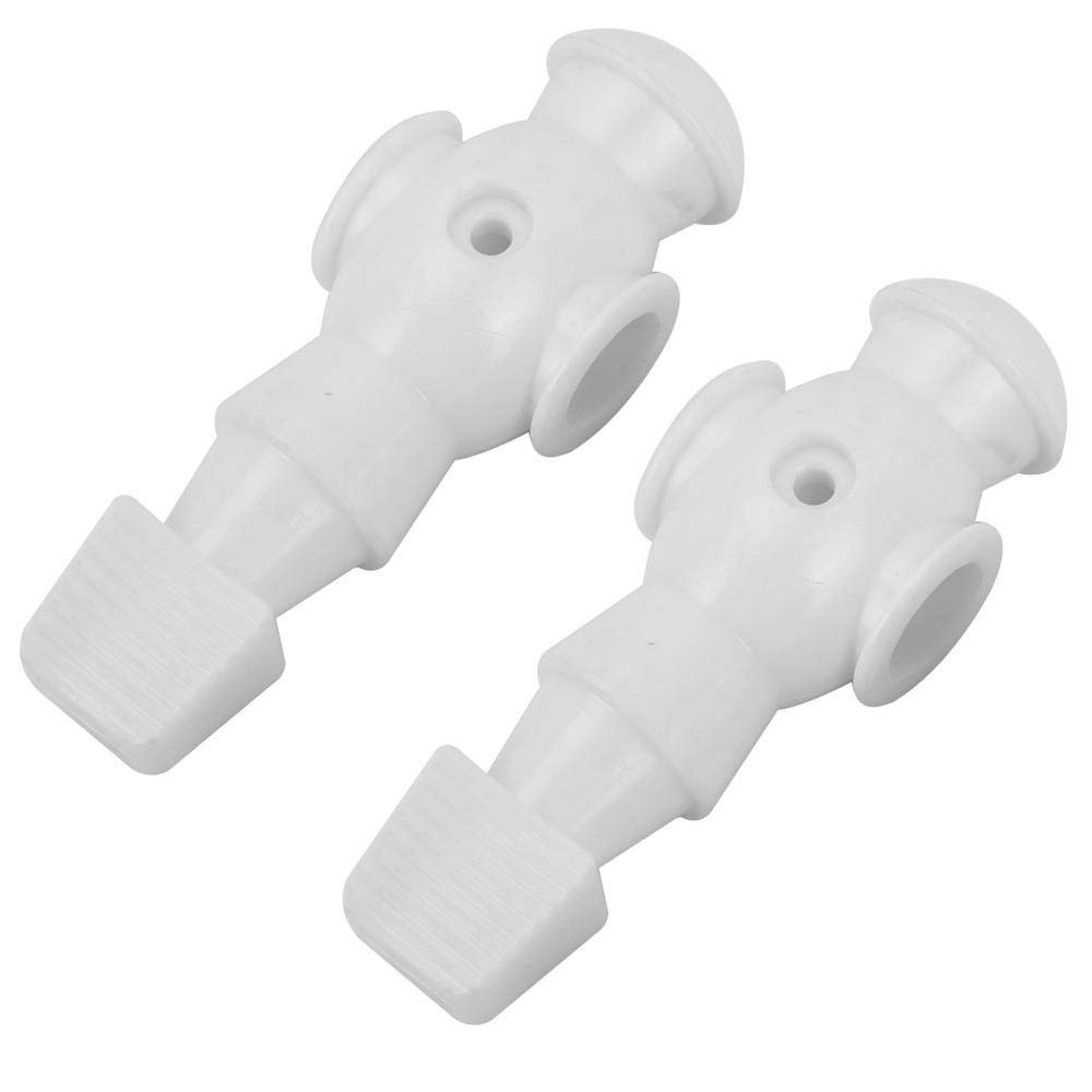 Alomejor 2Pcs Table Soccer Men Tournament Soccer Man Replacement Football Man Table Guys Man Soccer Player Part for Table Game (White)