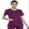 Cherokee Women Scrubs Top Workwear Revolution Round Neck WW602, M, Wine view 1