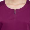 Cherokee Women Scrubs Top Workwear Revolution Round Neck WW602, M, Wine view 2