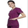 Cherokee Women Scrubs Top Workwear Revolution Round Neck WW602, M, Wine view 4