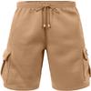 J. LOVNY Men's Comfy Fit Summer Drawstring Fleece Cargo SweatShorts M-7XL Camel view 1