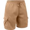 J. LOVNY Men's Comfy Fit Summer Drawstring Fleece Cargo SweatShorts M-7XL Camel view 2