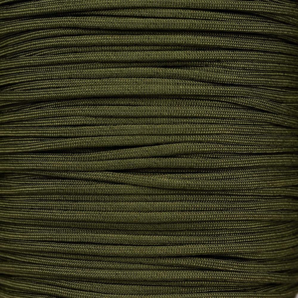 Camo Green - 7 Strand 550 Paracord - 1000 Feet - Mil-Spec Paracord - USA Made MIL-C-5040H