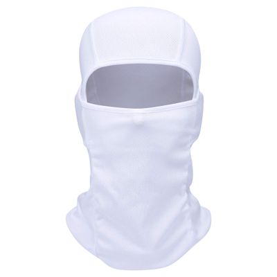 Balaclava Face Mask Adjustable Windproof UV Protection Hood (US, Alpha, One Size, White)