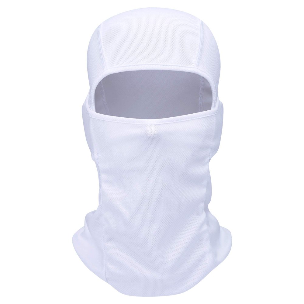 Balaclava Face Mask Adjustable Windproof UV Protection Hood (US, Alpha, One Size, White)