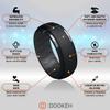 Dookeh Breathable Silicone Wedding Rings for Men - Skin Safe Mens Rubber Wedding Bands - Improved Design for Crossfit Workout Swimming Firefighters Military (Black, Size 12) view 4