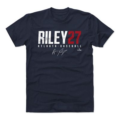 500 LEVEL Austin Riley Shirt (Cotton, XXX-Large, True Navy) - Austin Riley Elite R WHT