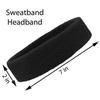Kenz Laurenz Cotton Sports Sweatbands, Headbands Terry Cloth Moisture Wicking Athletic Basketball Headband (Pack of 12) Black/White - Fits Most view 3