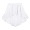 Alvivi Kids Girls High Low Chiffon Ballet Dance Wrap Skirt for Ballroom Latin Salsa Tango Dance Wear Performance White 14 view 3