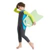 AIWUHE Kid's Full Body Swimwear Boys&Girls One Piece Swimsuit Long-Sleeve Water Sports Rash Guard UPF 50+ Sunsuit Sets Gray 2-3T S view 2