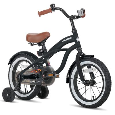 JOYSTAR 14 Inch Kids Bike with Training Wheels for Ages 3-5 Years Old Girls Boys Bikes Toddler Bike Beach Cruiser Kids Bicycle Black