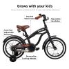 JOYSTAR 14 Inch Kids Bike with Training Wheels for Ages 3-5 Years Old Girls Boys Bikes Toddler Bike Beach Cruiser Kids Bicycle Black view 2