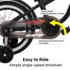 JOYSTAR 14 Inch Kids Bike with Training Wheels for Ages 3-5 Years Old Girls Boys Bikes Toddler Bike Beach Cruiser Kids Bicycle Black view 3