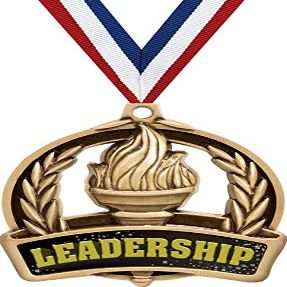 Leadership Medals, 2" Achievement Medal Awards with Custom Engraving 20 Pack