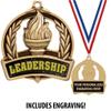 Leadership Medals, 2" Achievement Medal Awards with Custom Engraving 20 Pack view 2