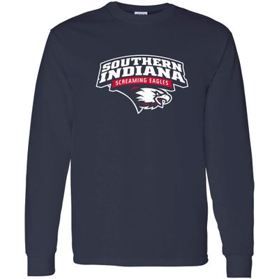 AL03 - Southern Indiana Screaming Eagles Arch Logo Long Sleeve - X-Large - Navy