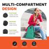 Mintra Office Backpack, Water-resistant Everyday Bag with Adjustable Straps, Unisex Backpack for Travel, College, Multi-Compartments with Secure Zippers, Dark Green, 20L Large, 12.59" W x 20" H view 2