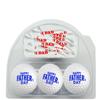Fathers Day Golf Gift Set  3 Golf Balls Printed with Happy Fathers Day & 20 White Tees Printed with #1 DAD  Tournament Quality Balls  Unique Gift for Dad or Grandpa view 3