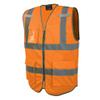 Pioneer Hi Vis Multi-Pocket Safety Vest - Lightweight with Reflective Tape for Traffic, Construction - Class 2 - Orange view 1