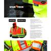 Pioneer Hi Vis Multi-Pocket Safety Vest - Lightweight with Reflective Tape for Traffic, Construction - Class 2 - Orange view 3