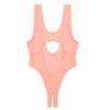 YiZYiF Womens Adult High Cut Thong Bikini Bodysuit Nightwear One Piece Monokini Swimsuit Pink One Size view 4