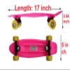 SK8MEMO 17X5inch Mini Skateboard, Mini Cruiser Skateboard for Beginners view 3
