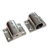 keehui Pair of 316SS Marine Grade Casting Boat Yacht Hand Rail Fitting 90 Degree Rectangle Stanchion Base Mount Hardware for 7/8''(22mm) Tube view 1