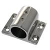 keehui Pair of 316SS Marine Grade Casting Boat Yacht Hand Rail Fitting 90 Degree Rectangle Stanchion Base Mount Hardware for 7/8''(22mm) Tube view 4
