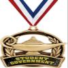 Student Government Medals, 2" Lamp of Learning Student Government Medal Awards with Custom Engraving 100 Pack Prime view 1