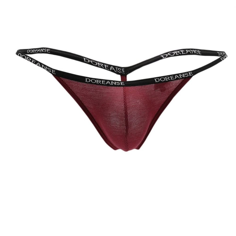 Ribbed Modal T-thong in Bordeaux by Doreanse