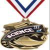 Science Medals - 1 1/2" Gold Science Fair Medal, Great Kids Science Awards with Custom Engraving 20 Pack view 1