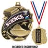 Science Medals - 1 1/2" Gold Science Fair Medal, Great Kids Science Awards with Custom Engraving 20 Pack view 2