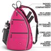 Athletico Sling Bag - Crossbody Backpack for Pickleball, Tennis, Racketball, and Travel for Men and Women (Pink) view 2