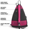 Athletico Sling Bag - Crossbody Backpack for Pickleball, Tennis, Racketball, and Travel for Men and Women (Pink) view 3
