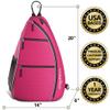 Athletico Sling Bag - Crossbody Backpack for Pickleball, Tennis, Racketball, and Travel for Men and Women (Pink) view 4